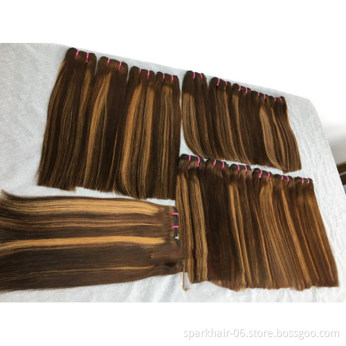 Indian Bouncy Remy Raw Virgin Hair Double Drawn With Closure, Best Quality Human Hair Vietnam Bone Straight Super Double Drawn